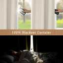 LAMIT 100% Blackout Linen Curtains 95 Inches Long, Living Room Farmhouse Drapes Full Room Darkening Back Tab and Rod Pocket Panels with White Liner, 2 Panels, Oatmeal, 60 x 95 Inch