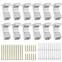 Squeaky Floor Repair Kit, Pack of 12 Aluminum Alloy Floor Repair Tool, Wood Floor Repair Kit for Eliminating Squeaky Floor Sounds