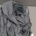 H.VERSAILTEX Real Velvet Plush 1 Piece Form Fit Stretch Rectangle Folding Storage Covers Ottoman Slipcovers Removable Footstool Protect Footrest Covers Elastic Bottom Washable(Large, Stone Blue)