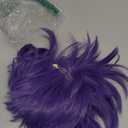 Kids Purple Braided Wig for Girls Child Long Braid Purple Wig Cosplay Synthetic Wigs with Wig Cap