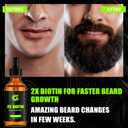 2X Biotin Beard Growth Oil for Men - Natural Organic Leave-in Conditioner & Softener - Mustache & Facial Hair Thickener, Moisturizer & Strengthener - Anti Itch & Dandruff Serum, 2 fl.Oz(Cedar)