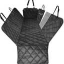 AULDEY Dog Car Seat Cover, Waterproof with Mesh Window and Storage Pocket, Durable Scratchproof Nonslip Dog Car Hammock with Universal Size Fits for Cars/Trucks/SUV