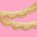 xo, Fetti Gold Scalloped Layered Fringe Banner - 5 Ft. | Bachelorette Party Decorations, Birthday Party Decor, HBD Decor, Photo Booth Banner Backdrop