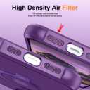 Hocase for iPhone 14/13 Case 6.1", with Magnetic Ring Stand [Compatible with MagSafe] [Military Grade Protection] Slim Shockproof Translucent Protective Phone Case - Purple