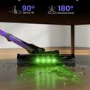 Cordless Vacuum Cleaner, 120Mins Runtime with 2 Batteries, 500W 40KPa Vacuum Cleaners for Home, Green Light Anti-Tangle Brush & Wall Mount Charging, Lightweight for Pet Hair Carpet Hard Floors