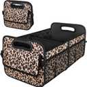 Deosk Car Trunk Organzier for suv,Car Organziers and Storage with 6 Big Pocket for Women/Men 50L Waterproof Polyester Trunk Organzier for Minivan/Truck(Medium,Leopard print)