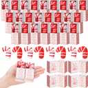 Wettarn 24 Sets Christmas Jesus Gifts Candy Cane Stress Balls with Christian Story Boxes Religious Party Favors for Church Office Sunday School Rewards Stocking Stuffers