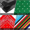 AURUZA 12-44pcs Bandanas for Men Women Paisley Large Bandana Black Red White Head Wrap Headbands Cowboy Handkerchief (14pcs)