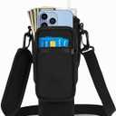 Water Bottle Carrying Bag with Pocket for Stanley & Simple Modern 40oz Tumbler with Handle, Water Bottle Holder with Pouch, Adjustable Strap Carabiner for Stanley Cup Accessories for Travel Walk Camp