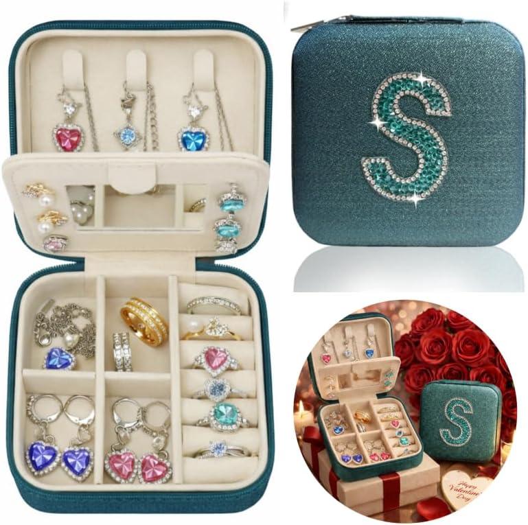 Mothers Day Gift Travel Jewelry Case for Women, Large Jewelry Organizer with Straps, Secure Storage, Better Organization, Gift for Bridesmaid, Daughter, Granddaughter