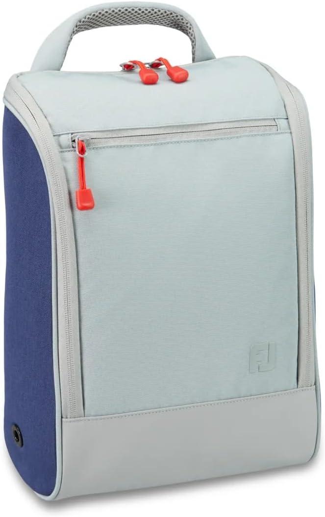 FootJoy Deluxe Shoe Bag (9.5x13x5, Grey/Navy)