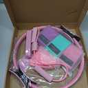 Pilates Ring Kit for Women Home Workouts Better Pilates Essentials Kits Equipments Sets Accessories Magic Ring Booty Bands Glutes Yoga Ball 25cm Figure 8 Resistance Yoga Bands for Stretching 8 Pcs (pink)