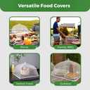 Simply Genius Mesh Food Covers for Outdoors - 2 Jumbo (39x24 in) & 4 Large (17x17 in), White Collapsible 6-Pack - Pop-Up Reusable Food Nets & Tents for Outdoor Serving & Picnics with Bug Protection