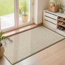 LEKEEPGO Door Mat Indoor Entrance 24"x47", Absorbent Indoor Door Mat Large, Non Slip Rubber Backing Inside Door Mats, Washable Floor Mat, Low-Profile Doormat for Front Door, Entryway, Entrance, Grey