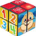 Fisher-Price Baby Learning Toy Laugh & Learn Puppys Activity Cube with Lights Music & Fine Motor Activities for Ages 9+ Months