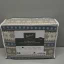 Woolrich Cotton Sheet Set Cottage Charms Print, 100% Cotton Flannel Sheets Warm & Fuzzy Bedding Set Full Size Sheets, Fitted Pocket Fits Up to 12" Mattress, Full Blue Snowflake 4 Piece