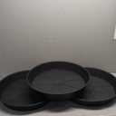 OVZILKI 3 Pack of Plant Saucer 20 22 inch, 3.6" Depth, Large Heavy Duty Plastic Saucers 21" Round, Plant Drip Trays for for Indoors Outdoor, Plant Water Tray for Planters 19-23" (22", Black)