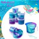 24 Pack Galaxy Mermaid Slime Kit,Party Favors for Kids,Non Sticky, Stress & Anxiety Relief, Super Soft Sludge Toy,Easter Basket Stuffers,Birthday Gifts for Girl and Boys