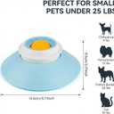 Dog Lick Slow Feeder Bowl - Licking Sphere - Interactive Cat Enrichment Toy for Yogurt Peanut Butter Treats - Rolling Ball Puzzle Feeder for Mental Stimulation - Boredom Buster for Small Pets