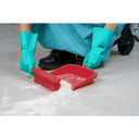 2 x SPARTA Large Handheld Dustpan with Hanging Hole, Heavy-Duty Plastic Dustpan with Wide Lip for Countertops and Surfaces, Plastic, 10 Inches, Red