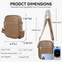 Small Crossbody bag for men shoulder bag mens purse satchel Pu leather messenger bag (Brown)