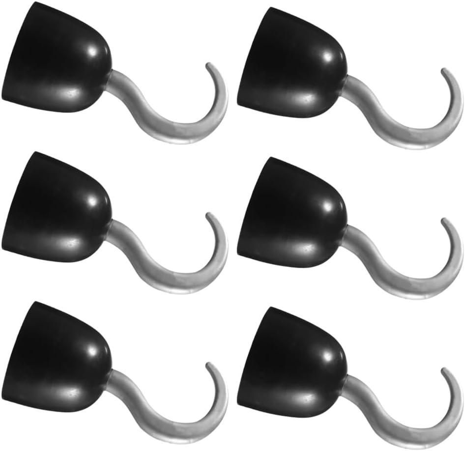 Kisangel Pirate Hook Gloves 7.5 Inch Lightweight Plastic Pirate Hook Set for Kids Boys Girls Costume Accessories Party Decorations