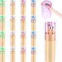 16 Pack Mini Drawing Colored Pencils With Sharpener Set for Kids - 3.3inch Short Fat Color Pencils in Tube for Adult Coloring Books, Classroom School