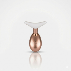 ELISHINE 7 Color Face and Neck Massager Light Therapy, Red Light Based Facial Massager for Skin Care, Firming, Smoothing (Rose Golden)