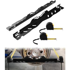 Toe Alignment Tool Plates 2pcs, Wheel Alignment Tool Includes Two 5m Metal Tape Measure, Car Front End Alignment Tool for Cars, DIY Toe Alignment Plate Takes Fast, Accurate Measurements, Black