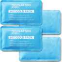 Reusable Hot and Cold Gel Soft Ice Packs - 4 Pack Large Gel Ice Pack - Hot and Cold Therapy Solution for Injuries, Cold Packs for Pain Relief - Ice Packs for Injuries Reusable - 10 x 5