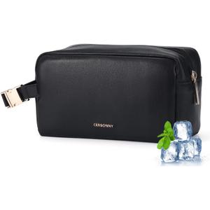 Freezable Lunch Bag,Small Lunch Bag,Insulated Snack Bag,Built-in Ice Packs to Keep Food Fresh,Small Cooler,Breastmilk Cooler,Suitable For Work and TravelBlack