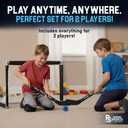Premier Sports Knee Hockey Set Complete 2-Player Indoor Kit with (1) Mini Goal, (2) Mini Sticks, and (2) Foam Balls