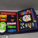 LearnToy Montessori Busy Board for Boys 3 4 5 Year, Sensory Toys for Toddlers 3-6, Ideal for Travel and Preschool - ABCs, 123s, Shapes, Colors, Animals, Weather, Birthday Gifts