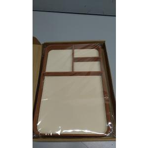 EOJDDPA Valet Tray for Men, PU Leather Desk & Nightstand Organizer - Two-Toned Catch All Tray for Keys, Wallet, Watch, Jewelry and EDC Gear (brown)