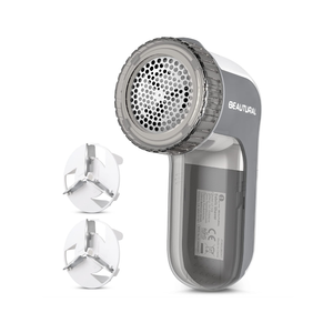 BEAUTURAL Fabric Shaver and Lint Remover, Sweater Defuzzer with 2-Speeds, 2 Replaceable Stainless Steel Blades, Battery Operated, Remove Clothes Fuzz, Lint Balls, Pills, Bobbles Gray