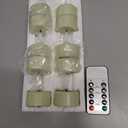 Eywamage Ivory Flameless Wax Tealights with Remote Batteries, Realistic Flickering LED Tea Votive Candles Set of 10