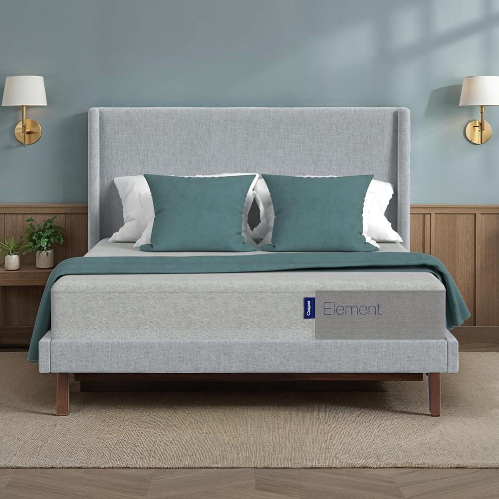 Casper Sleep Element, Queen Medium Firm Mattress - Memory Foam + Support - 100-Night Trial - CertiPUR-US Mattress, Grey