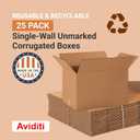 BOX USA Shipping Boxes Long 20"L x 12"W x 12"H 20-Pack - Corrugated Cardboard Box for Moving, Mailing, Packing, Packaging and Storage