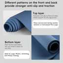 Extra Wide Yoga Mat 72" x 32", 6mm Non Slip TPE Exercise Mat with Carrying Strap, Large Workout Mat for Yoga, Pilates, Stretching, HIIT & Home Gym
