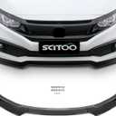 SCITOO 3PCS Black PP Front Bumper Body Kit Spoiler Chin Spoiler Front Bumper Lip Fit for 2016-2020 for Honda Civic