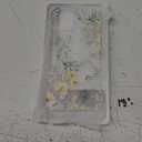 GVIEWIN for iPhone 14 Case Floral, with Screen Protector + Camera Lens Protector, [Non Yellowing]Soft Shockproof Clear Phone Protective Cover for Women,Flower Pattern Design 6.1"(Peach Blossom/Yellow) (For iPhone 14 (6.1 inch))