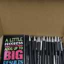 Yeaqee 72 Pcs Motivational Pens Notepads Gifts Set Inspirational Quote Ballpoint Pen Small Notebook Mini Journal Bulk Present Idea for Teacher Coworker Gifts Women Office School(Inspirational)