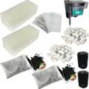 2 Set Three-Stage Filters Replacement Media Kit for AquaClear 50 Power Filter, Fish Tank Filter for 20-to-50 Gallon Aquariums
