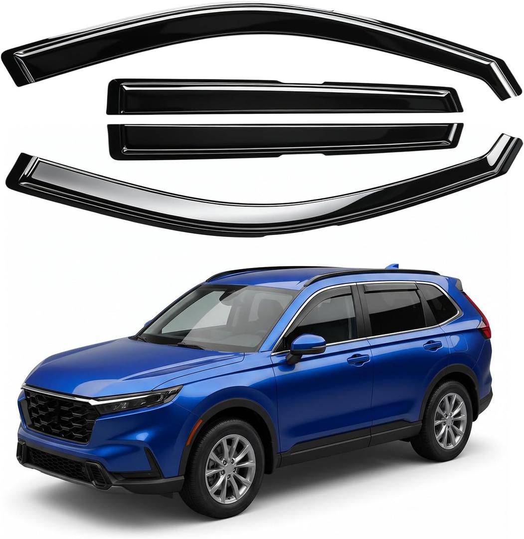 in-Channel Rain Guards Fit for Honda CR-V 2023-2026, 4 PCS