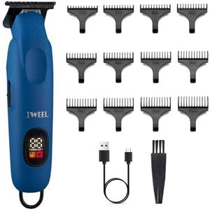 IWEEL Professional Beard Trimmer for Men - Electric Hair Clippers, Zero Gapped T-Blade Edgers, Cordless Rechargeable Mustache Trimmer Grooming Kit for Body