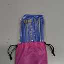 Knitting Needle Set, 22PCS 2mm(B)-8mm(L) Straight Single Pointed Stainless Steel Sweater Needles Set(11Pair-11 Size,9.8 inch) with Locking Stitch Makers Large-Eye Needles Measure Tape (36CM)