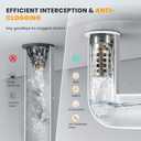 BOTEMY 3 in 1 Bathroom Sink Drain Strainer,Brass Bullet Core Pop Up Sink Stopper with Removable Stainless Steel Drain Basket Hair Catcher,Sink Stopper for 1.02"-0.2" Drain Holes,2 PCS