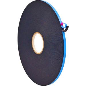 WOD WGT12P Double Sided Foam Mounting Tape, 1/8 inch Thick x 3/8 inch x 75 Ft. Weather Resistant for Gap Filling, Home or Office Decor, Dual-Pane Glass Bonding, Replacing Insulated Windows, Black (1/8 in. thick foam x 3/8 in. x 75 ft.)