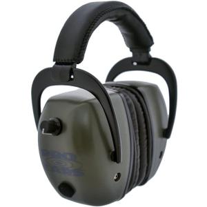 Pro Ears - Pro Tac Mag Gold - Military Grade Electronic Hearing Protection and Amplification - NRR 30 - Range Ear Muffs - Lithium 123a Batteries - Green