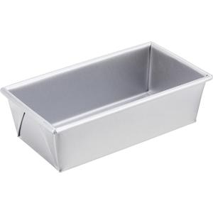Chicago Metallic Commercial II 1-Pound Loaf Pan, Heavy-Weight Aluminized Steel, Professional Bread Baking Pan with Wire Reinforcement (8.5 x 4.5 x 2.75 Inch)